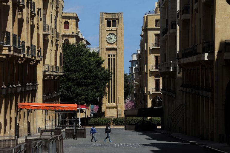 Tour de l'horloge devant le Parlement libanais, Beyrouth
