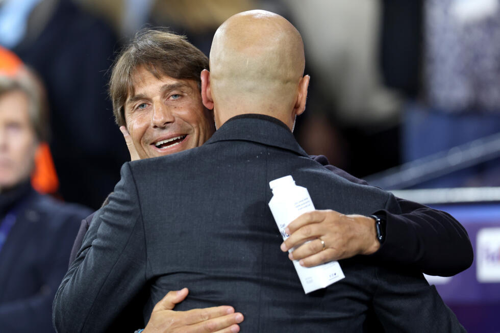 Accolade Conte et Guardiola à l'Etihad