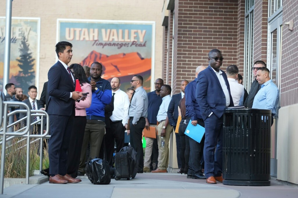 Salon de recrutement ICE à Provo, États-Unis