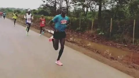 Evans Kibet en train de courir