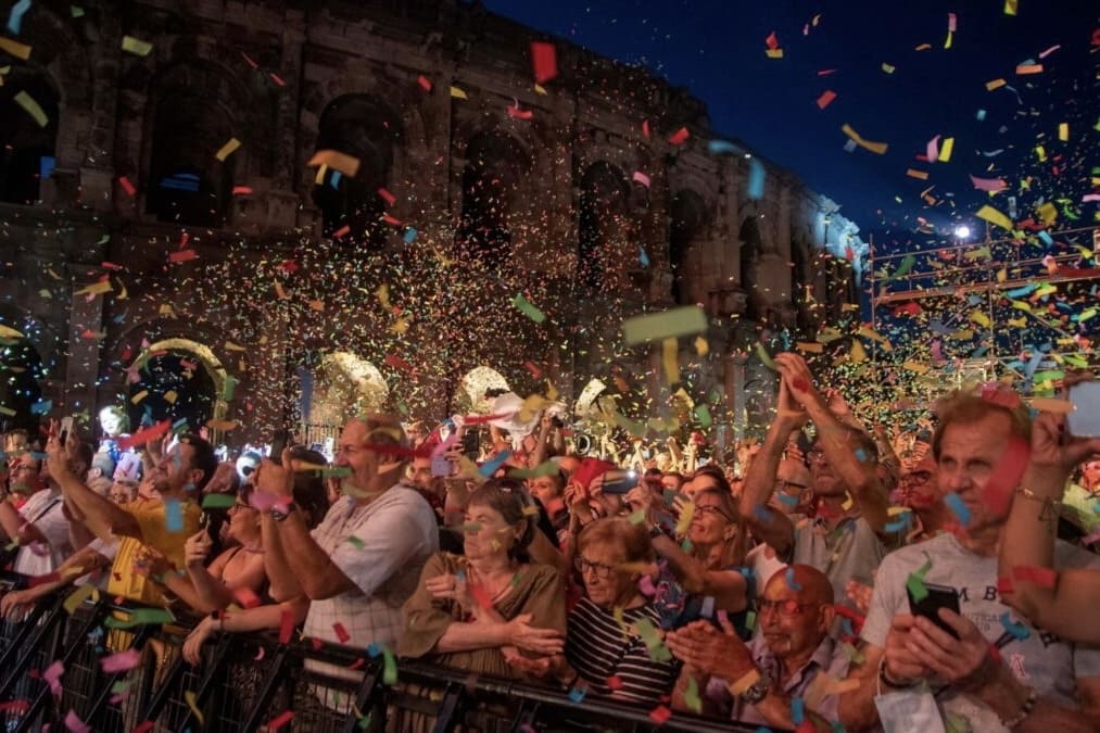 Vue générale de la Feria des Vendanges à Nîmes