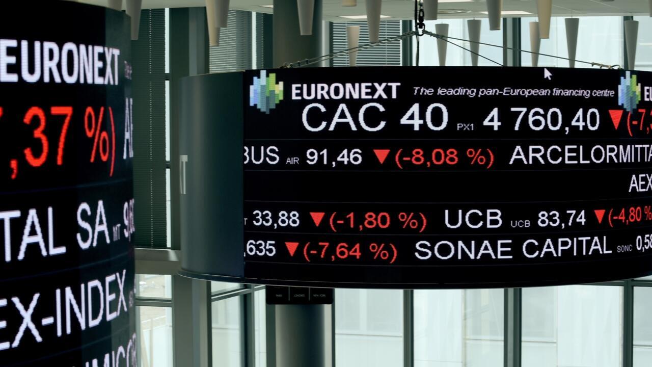 Salle de contrôle d'Euronext à Paris