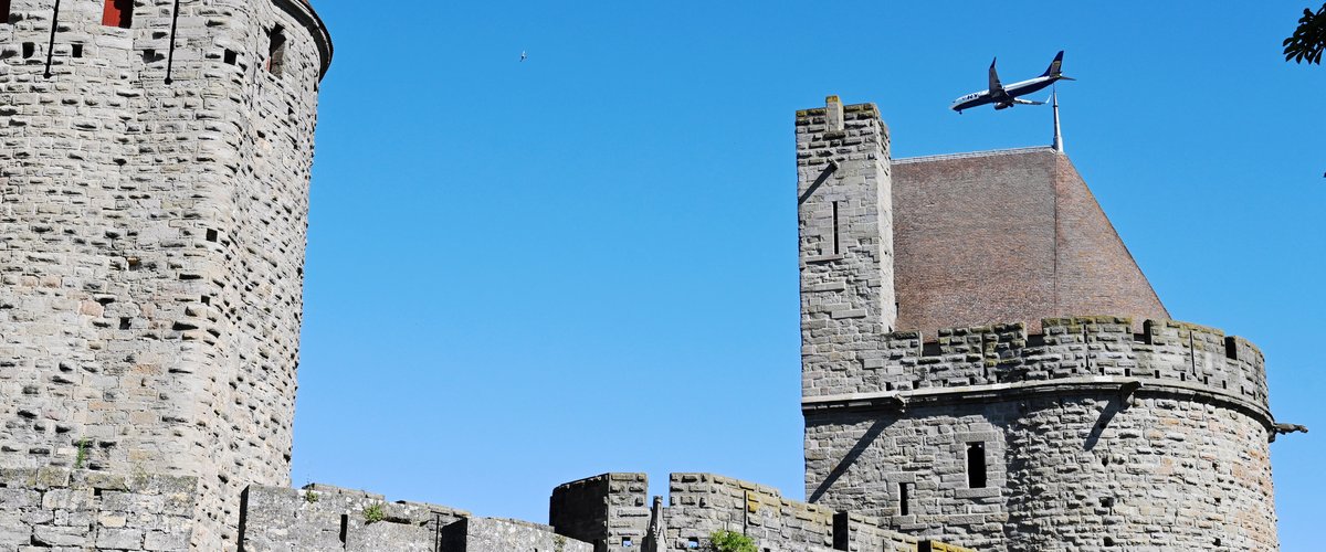 Vue aérienne de l’aéroport de Carcassonne