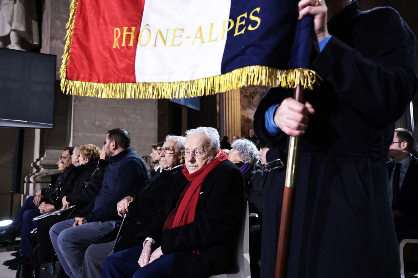 Léon Landini lors d'une cérémonie d'hommage