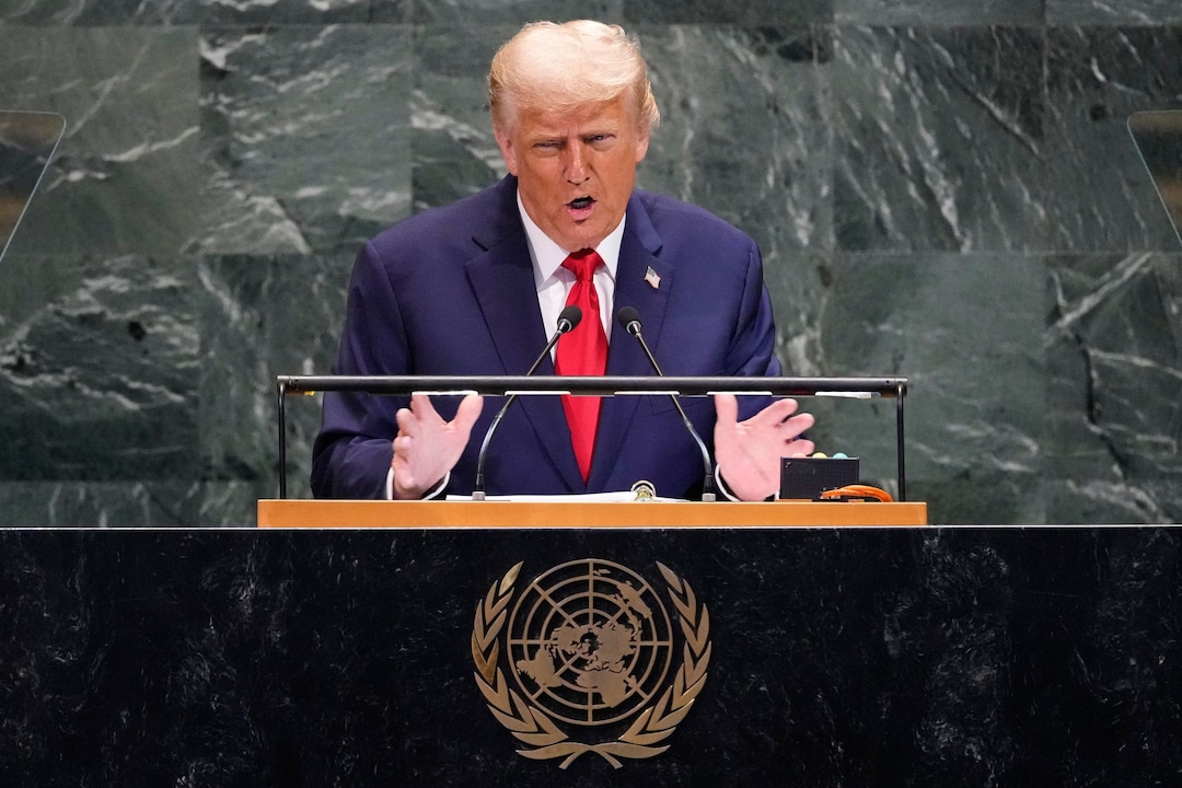 Trump lors de sa prise de parole aux Nations Unies