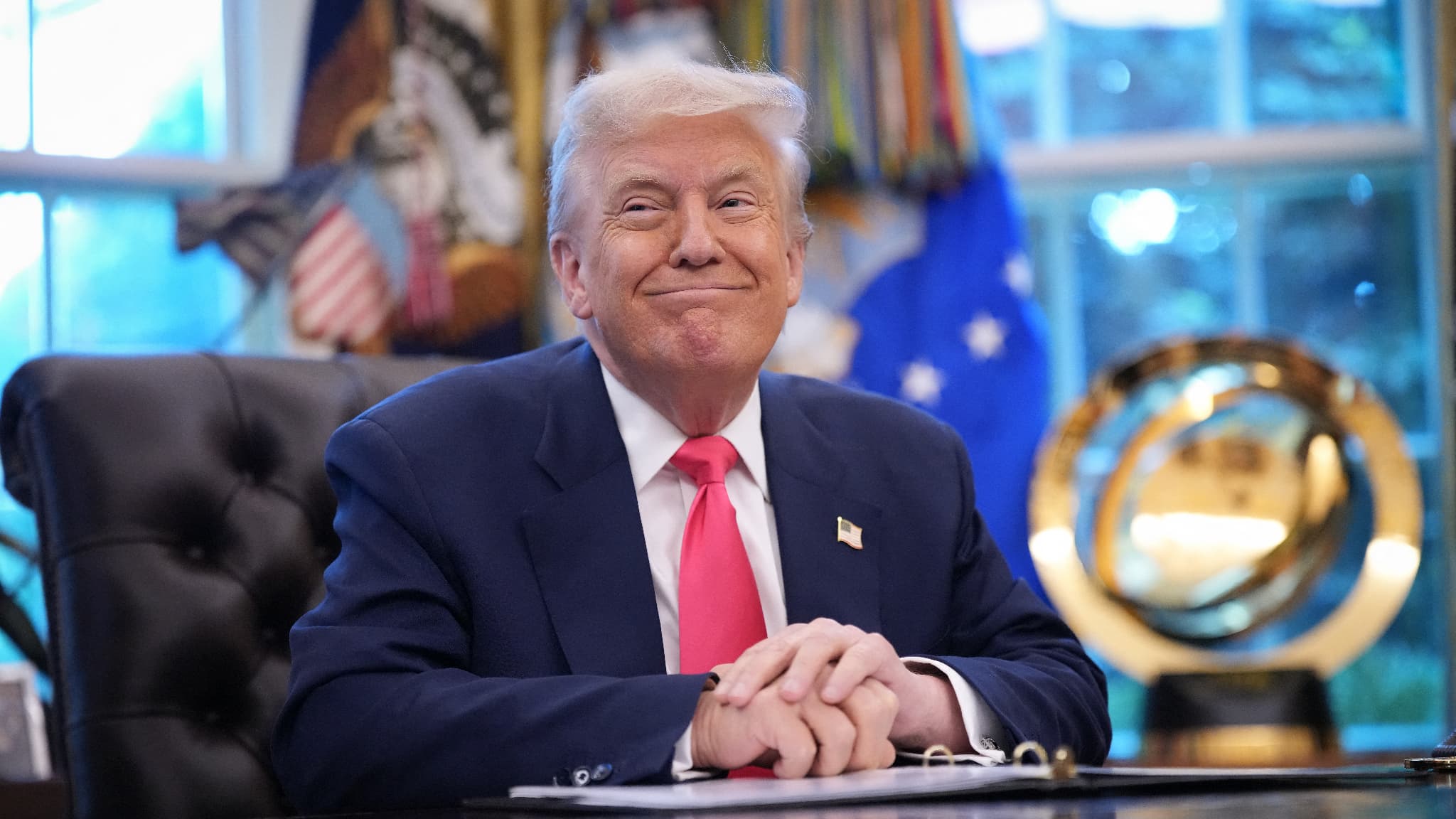 Donald Trump dans le bureau ovale
