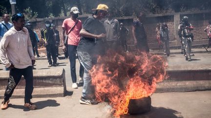 Manifestation de protestataires à Antananarivo, septembre 2025
