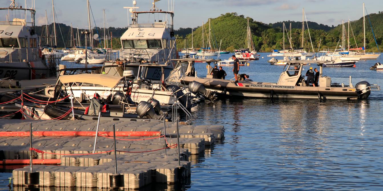 Vue générale d’un naufrage migratoire à Mayotte