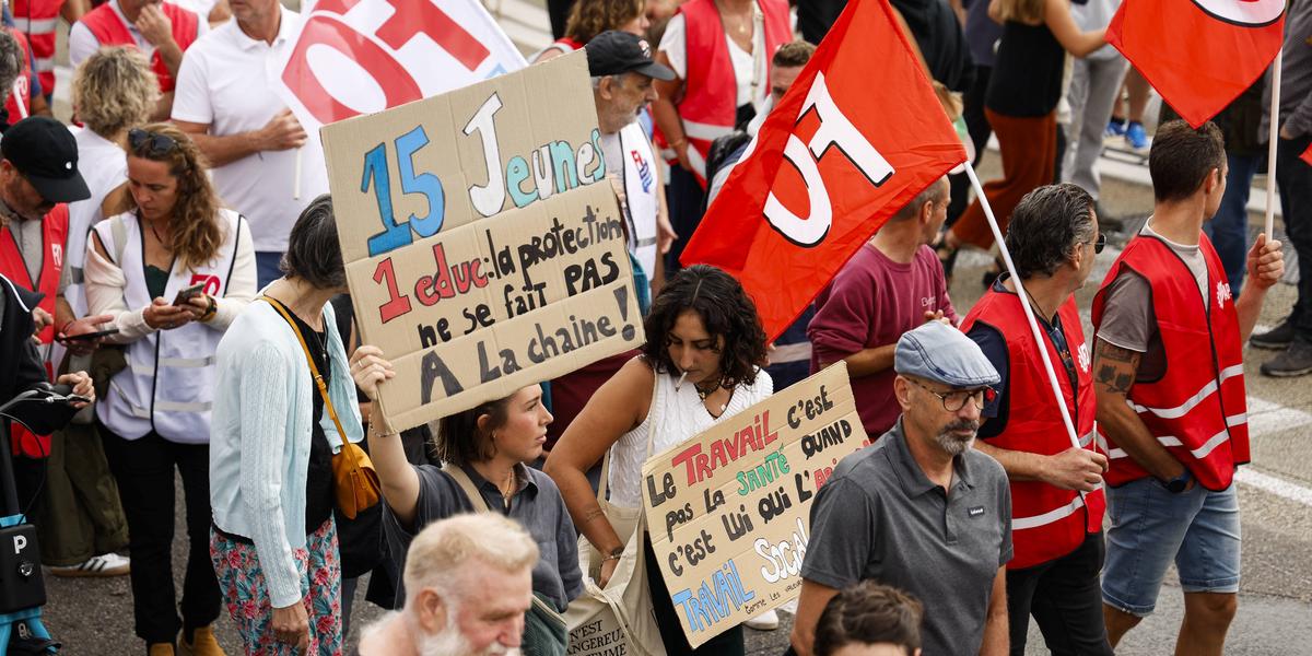 Manifestation en Nouvelle-Aquitaine lors d'une mobilisation