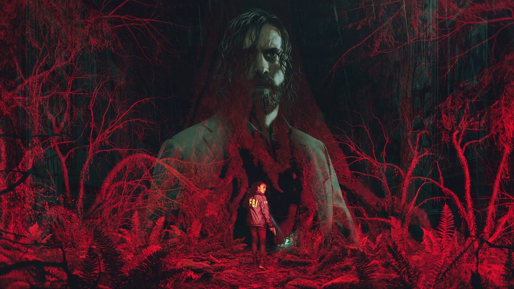 Alan Wake 2 image forêt et protagonistes