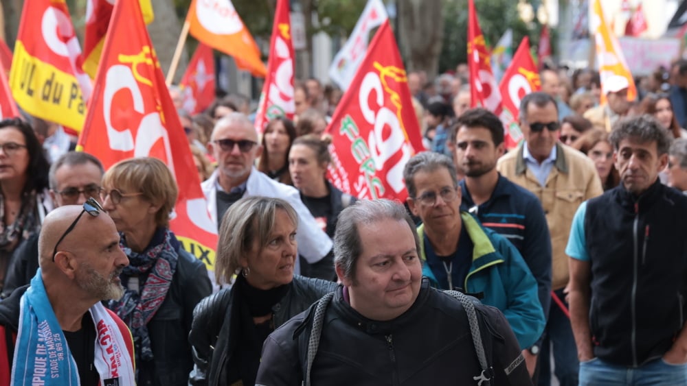 Manifestation à Aix-en-Provence lors du 2 octobre 2025
