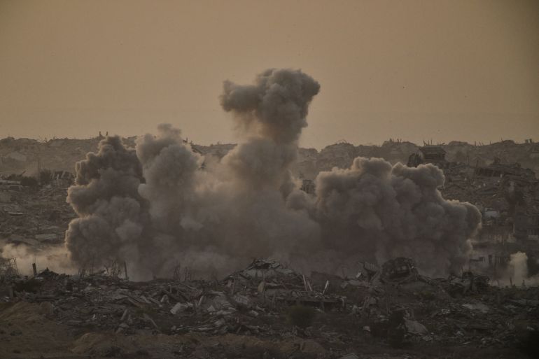 Bâtiments détruits lors d'opérations israéliennes dans le nord de la bande de Gaza