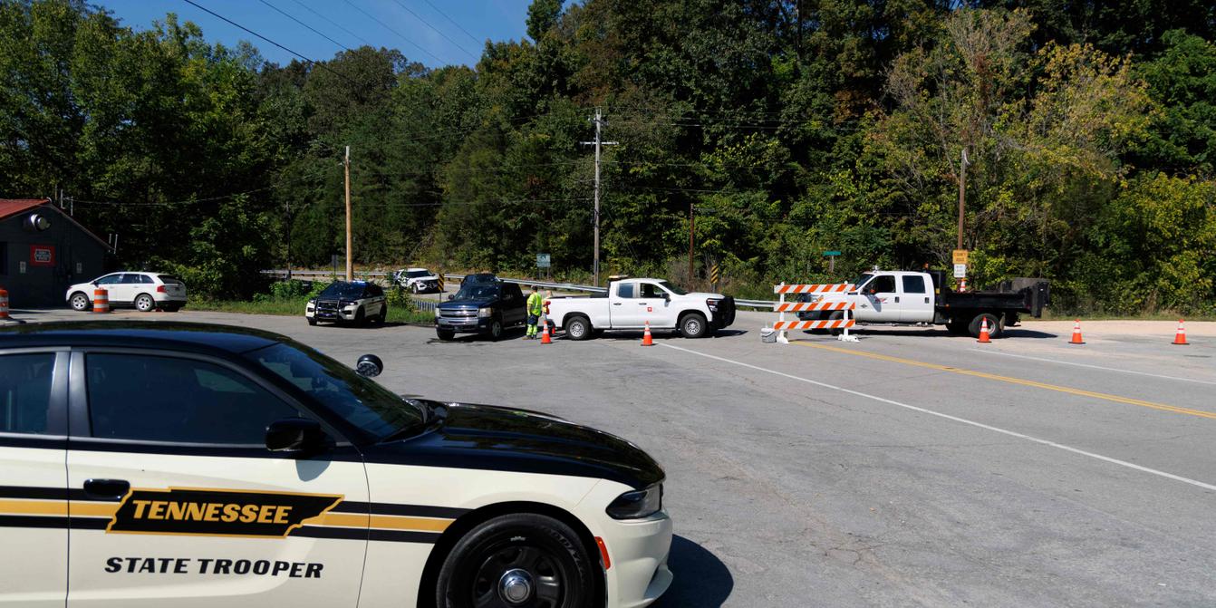 Vue générale d’une explosion dans une usine au Tennessee