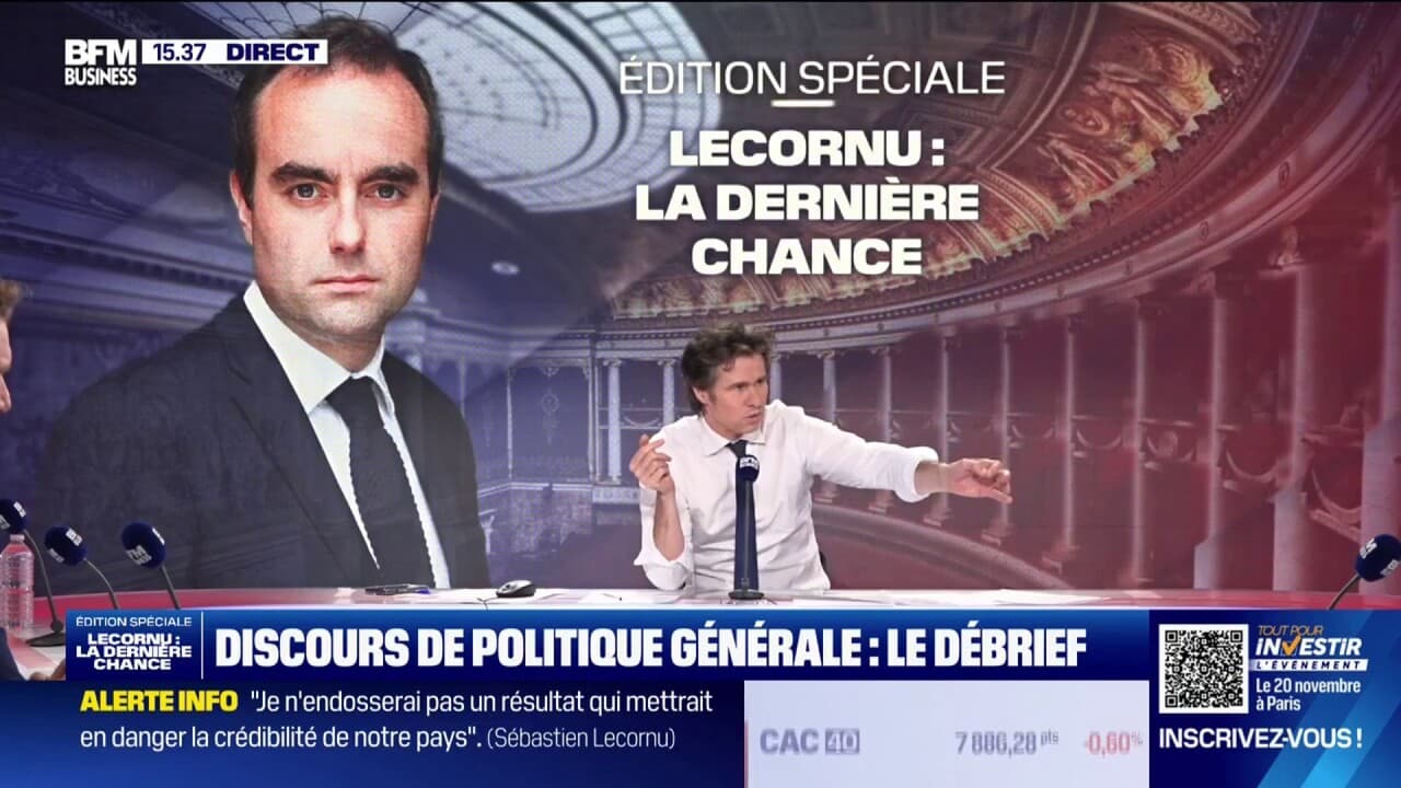 Discours de Lecornu lors du discours de politique générale