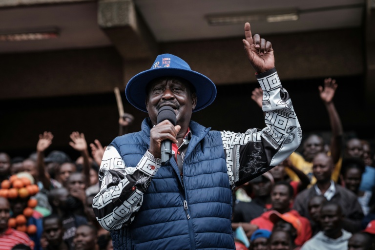 Raila Odinga lors d’un déplacement, en Inde