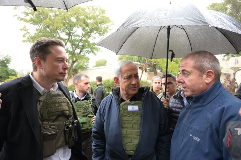 Netanyahou avec Elon Musk dans des colonies proches de Gaza
