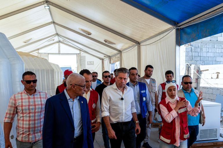 Tom Fletcher visits Red Crescent logistics centre in el-Arish