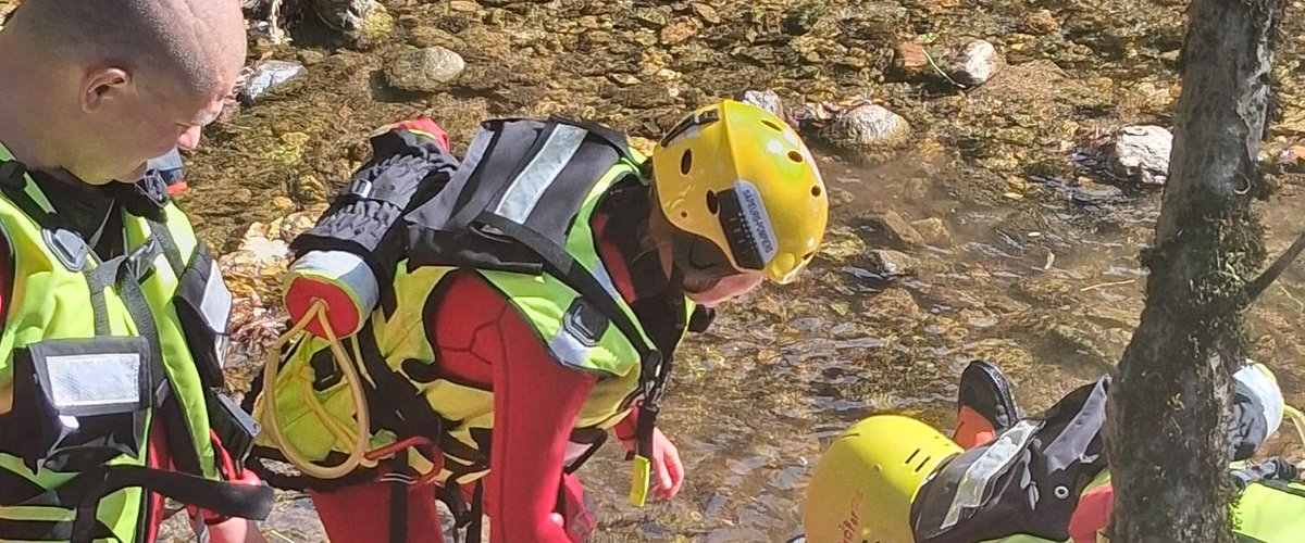 Simulation de sauvetage dans la Colagne par les pompiers