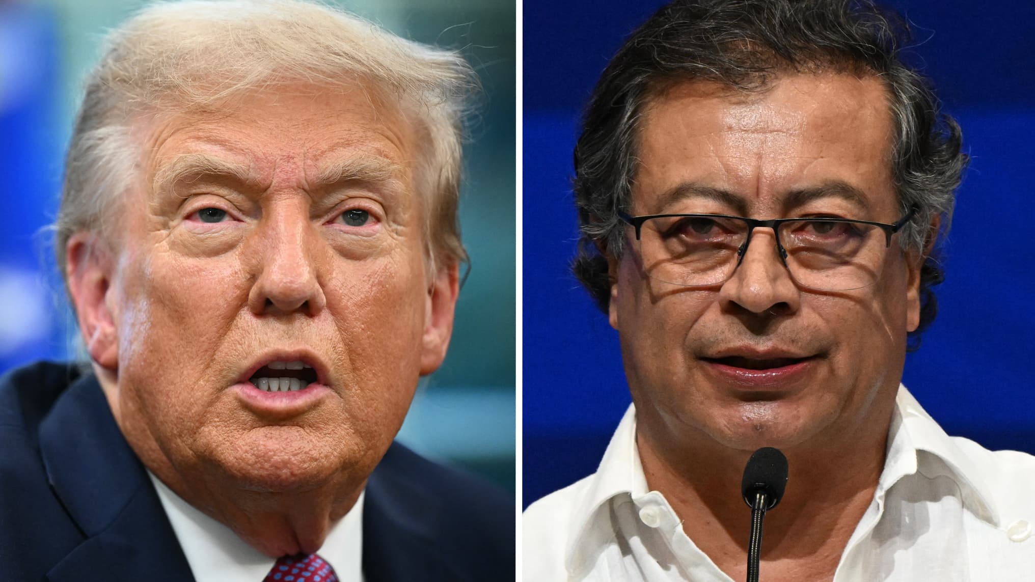 Photo Trump Petro lors d'une annonce politique