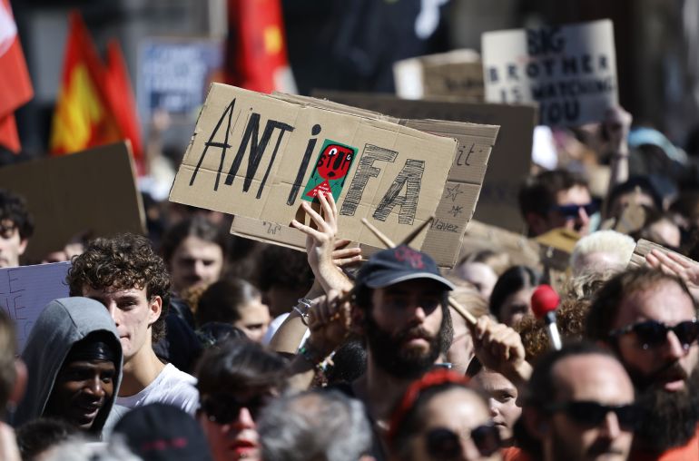 Rassemblement antifasciste en France