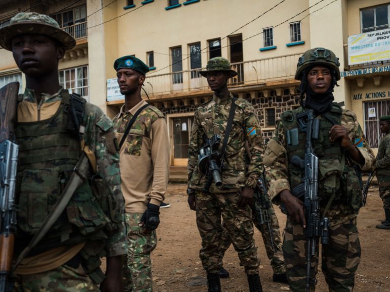Rebelles du M23 à Bukavu, RD Congo, février 2025