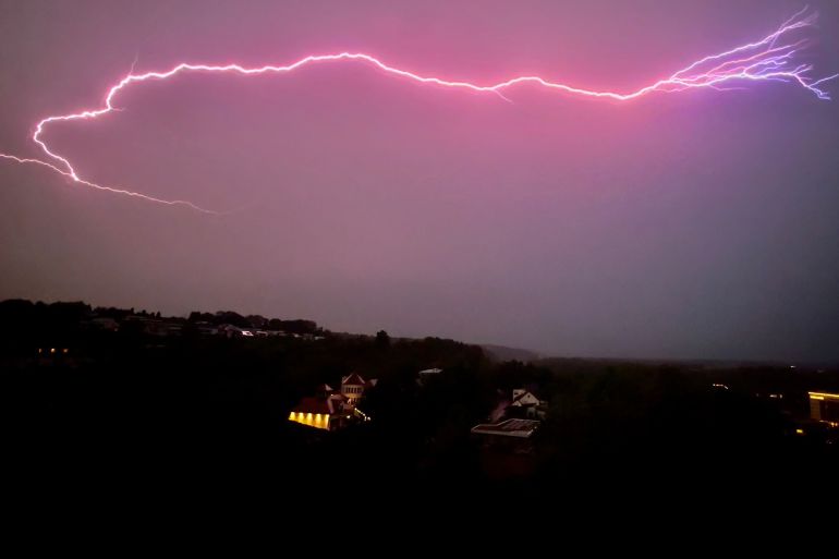 Orage et éclairs en Allemagne