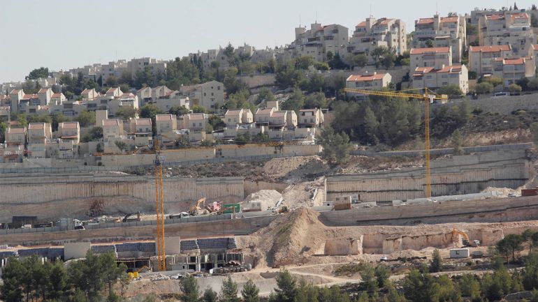 Travaux de colonisation sur les terres d'Al‑Walaja entre Jérusalem et Bethléem