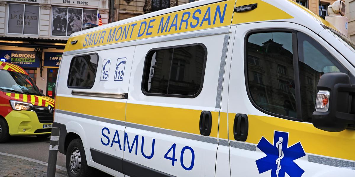 Pompier sur les lieux d’un accident dans les Landes