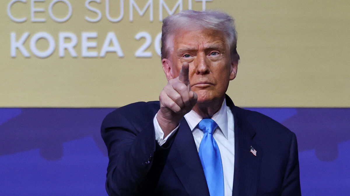 Donald Trump lors d’un déplacement en Corée du Sud