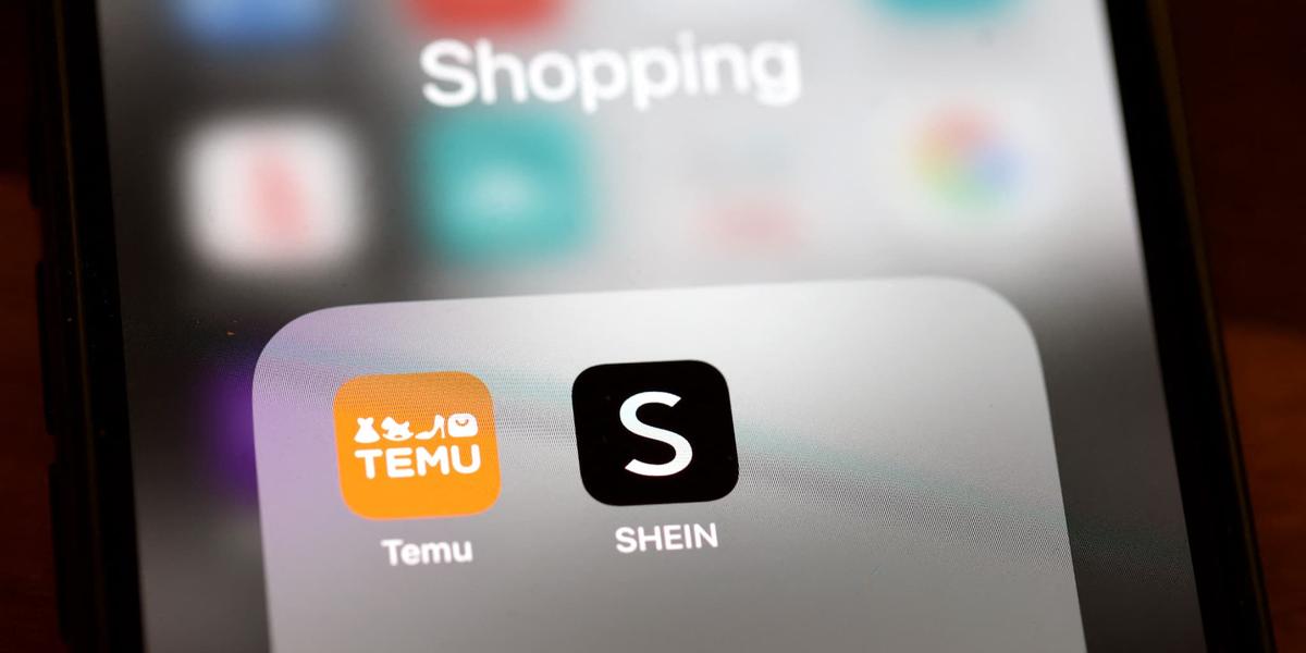 Illustration des applications Shein et Temu sur smartphone