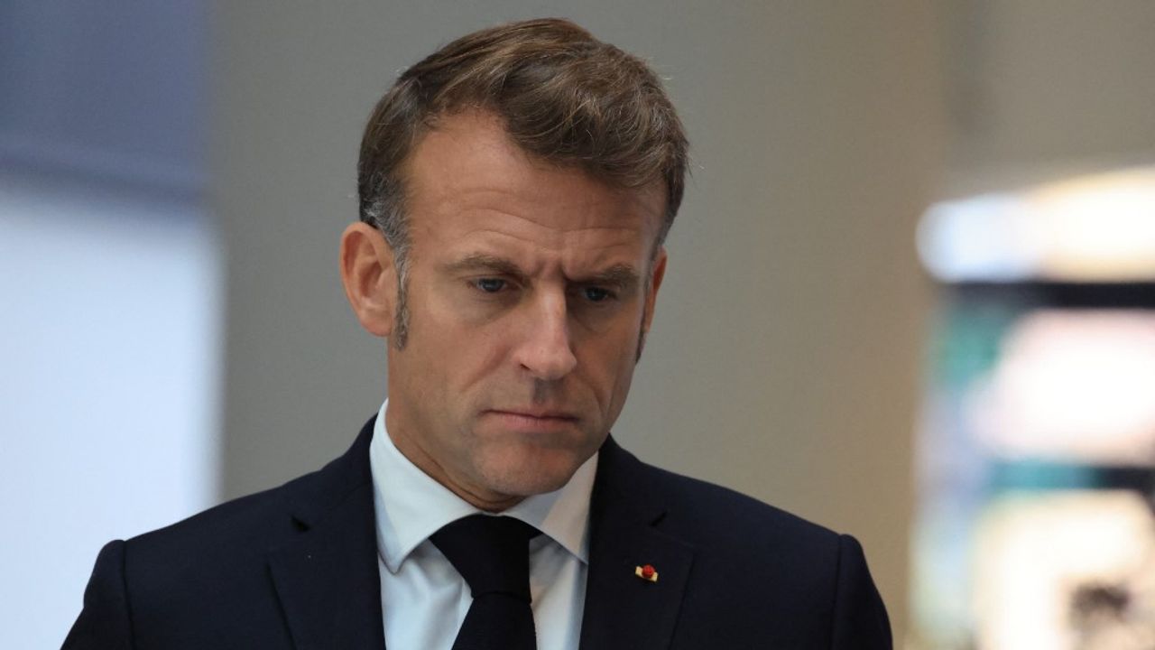 Emmanuel Macron lors d'un déplacement politique