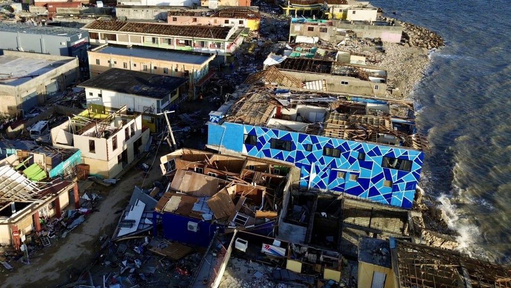 Vue aérienne des dégâts causés par Melissa en Jamaïque