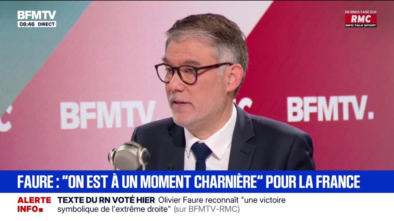 Olivier Faure sur taxe Zucman, estime non votée