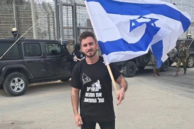 Elkana Federman, membre du groupe Tsav 9, photographié publiquement