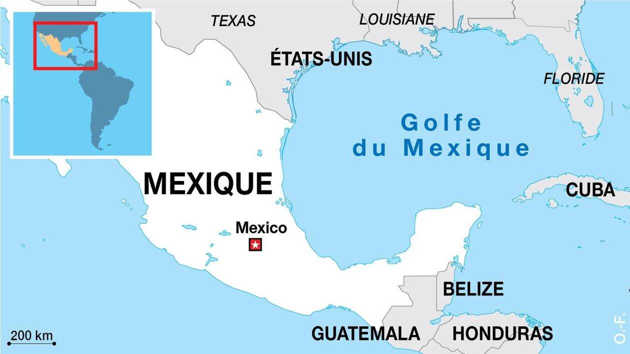 Vue générale des dégâts et des secours à Hermosillo