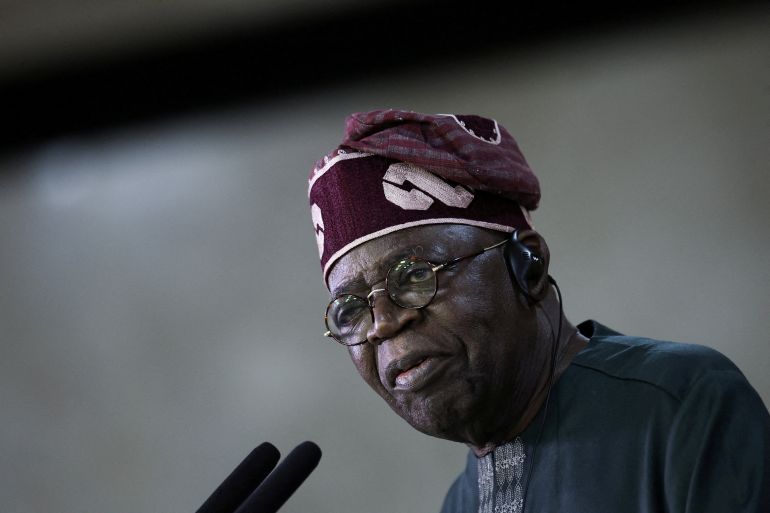 Bola Tinubu lors d'une déclaration conjointe