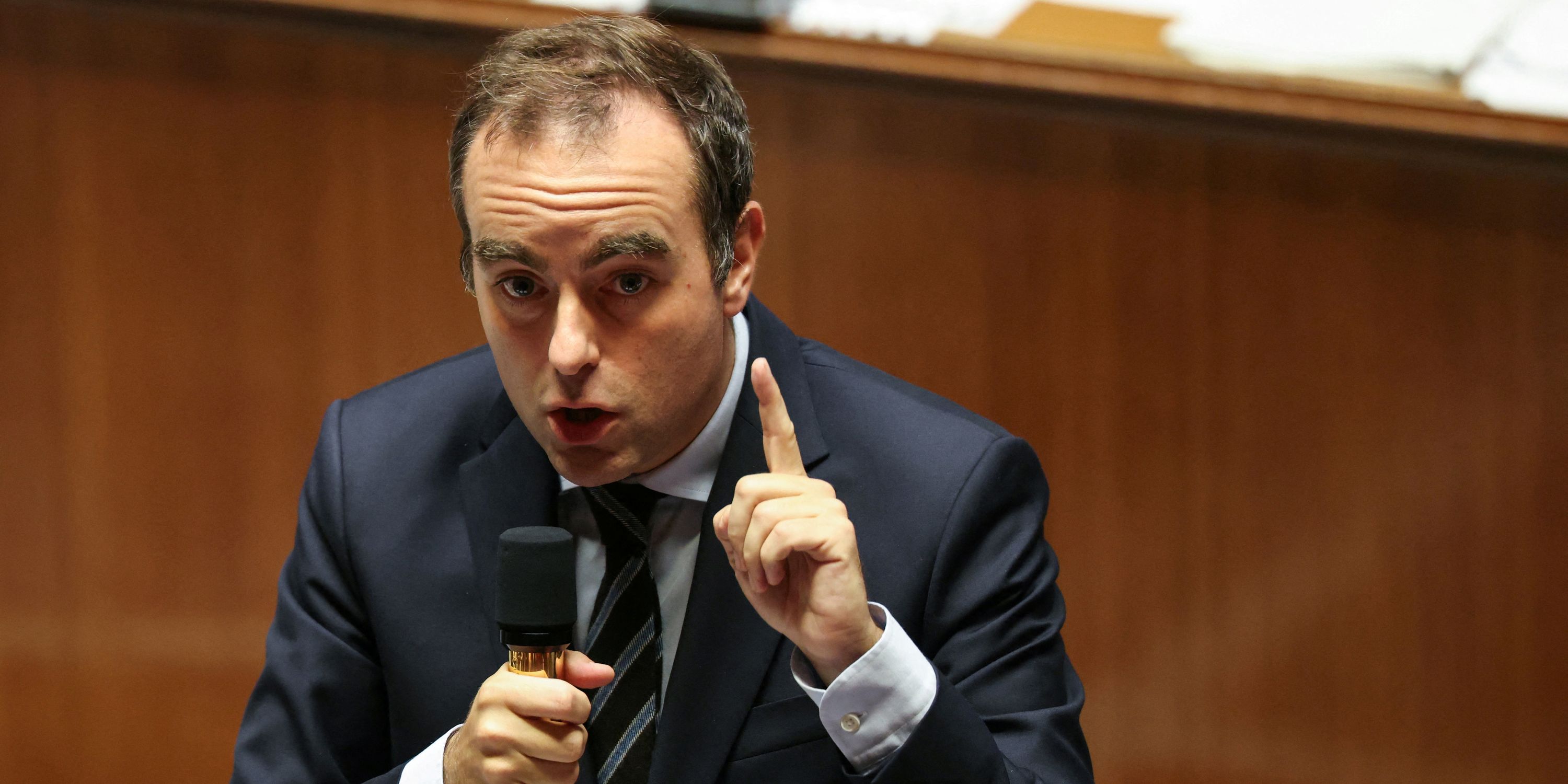 Sébastien Lecornu lors d'une prise de parole budgétaire