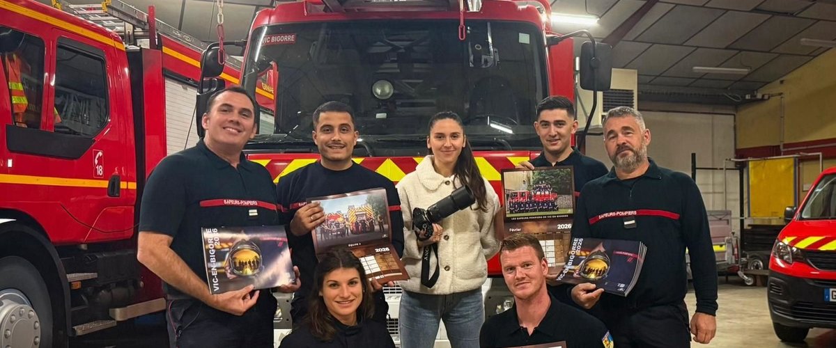 Panneau calendrier Amicale des pompiers (Pyrénées)
