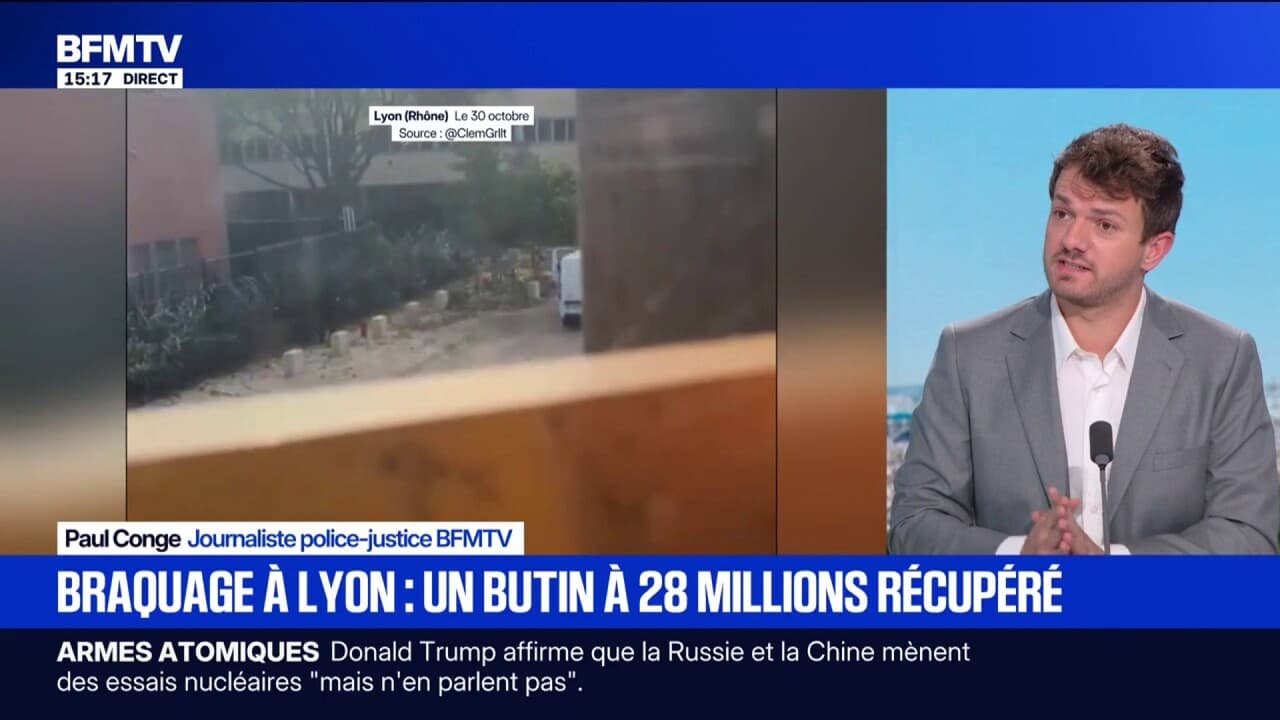 Photo montrant le braquage d'une raffinerie d'or à Lyon