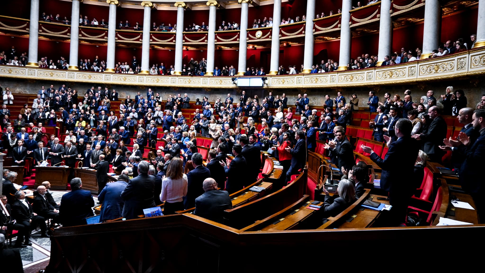 L’hémicycle de l’Assemblée nationale en séance publique