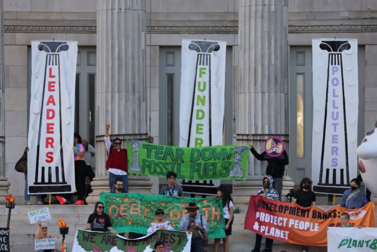 Manifestation à New York pour la fin des énergies fossiles