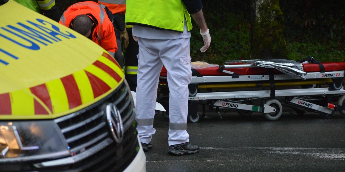Vue aérienne d'une collision frontale en Saône-et-Loire