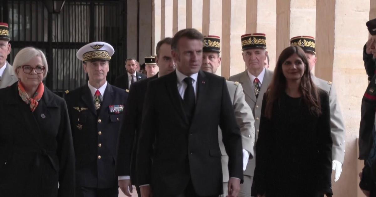Macron honorant les Malgré-Nous lors des commémorations