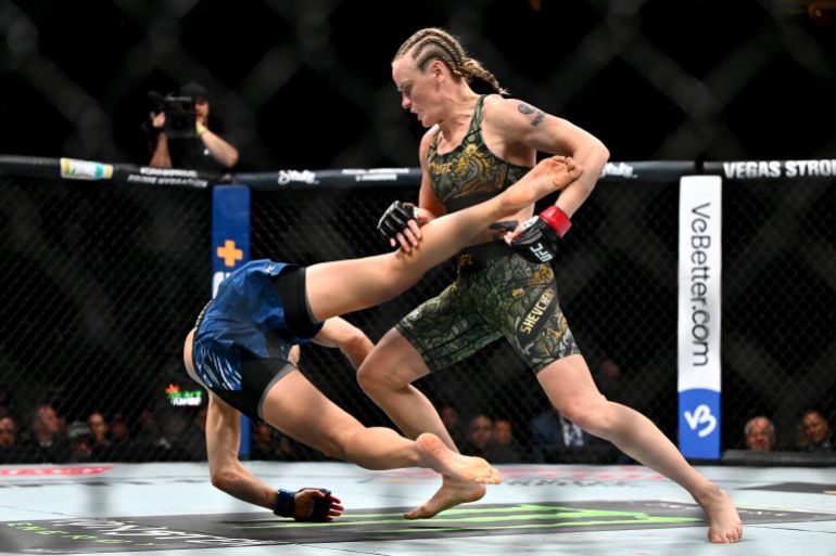 Valentina Shevchenko en action