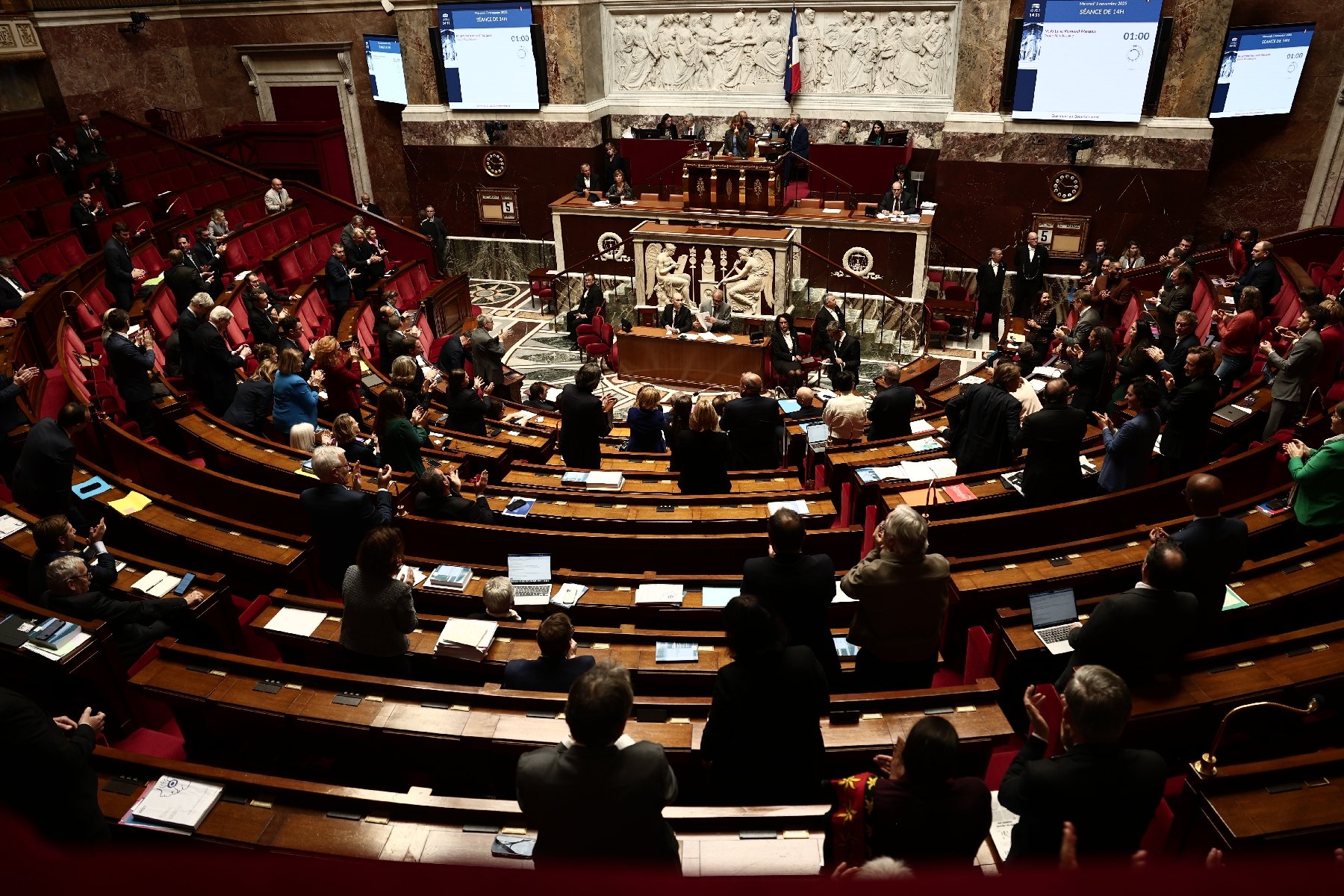 Assemblée nationale en séance pendant les débats sur la réforme