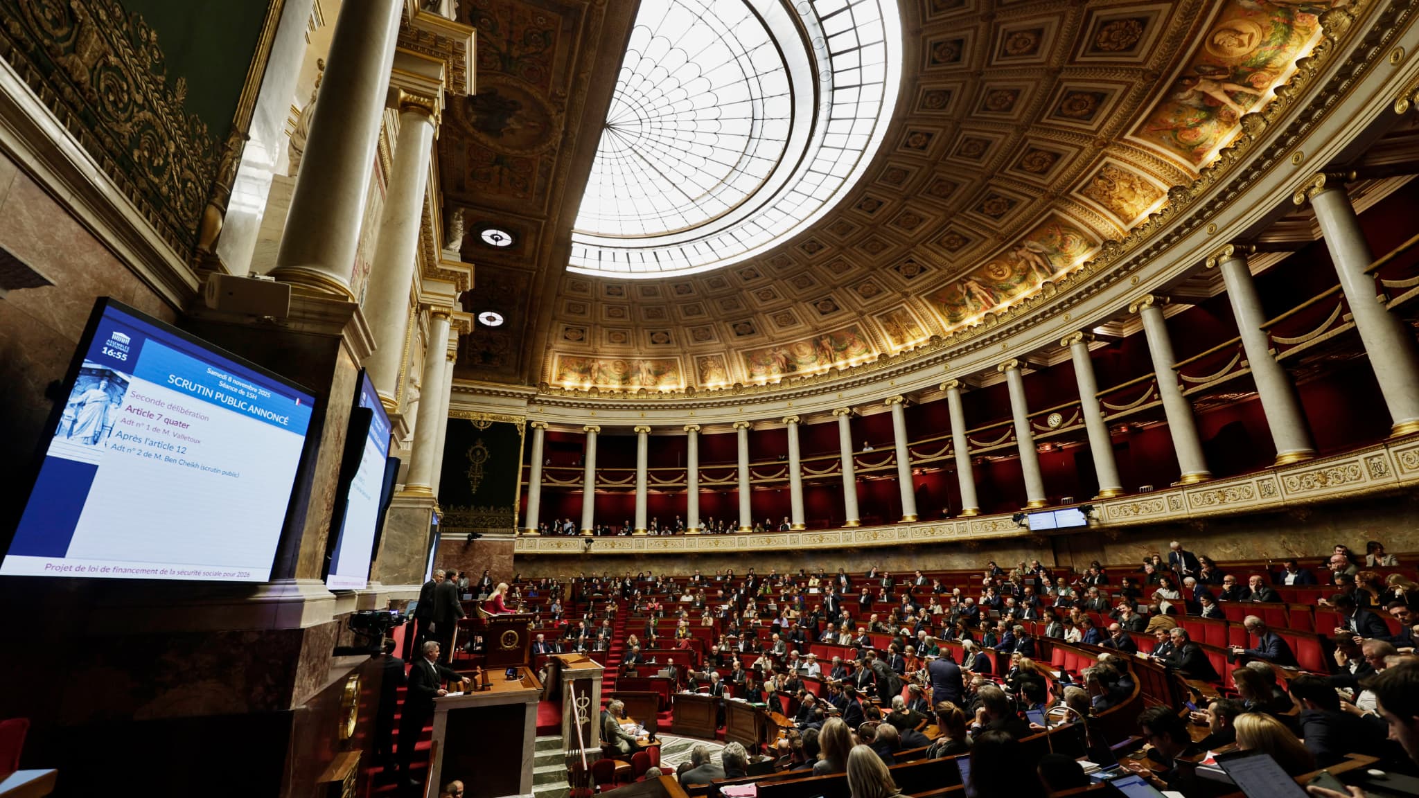 Hemicycle de l'Assemblée nationale, image d'illustration