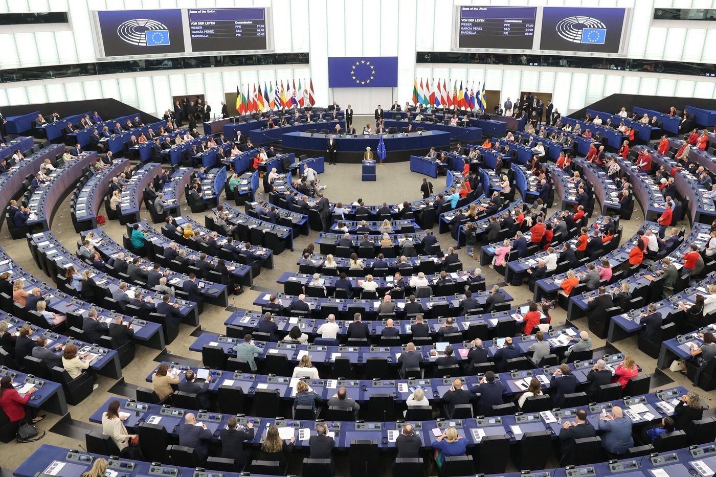 Parlement européen lors du vote sur le devoir de vigilance