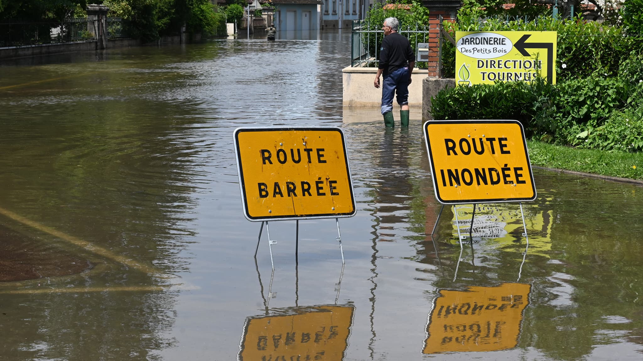 Illustration des pluies et inondations dans le sud