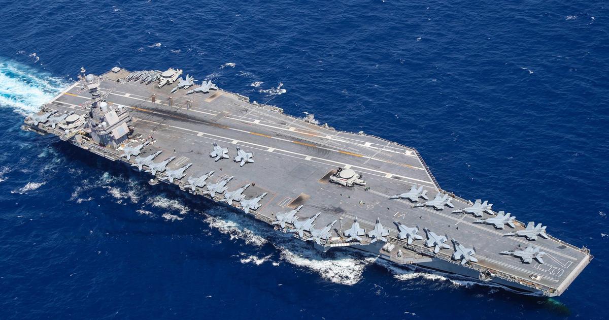 Porte-avions américain Gerald R. Ford aperçu à Marseille